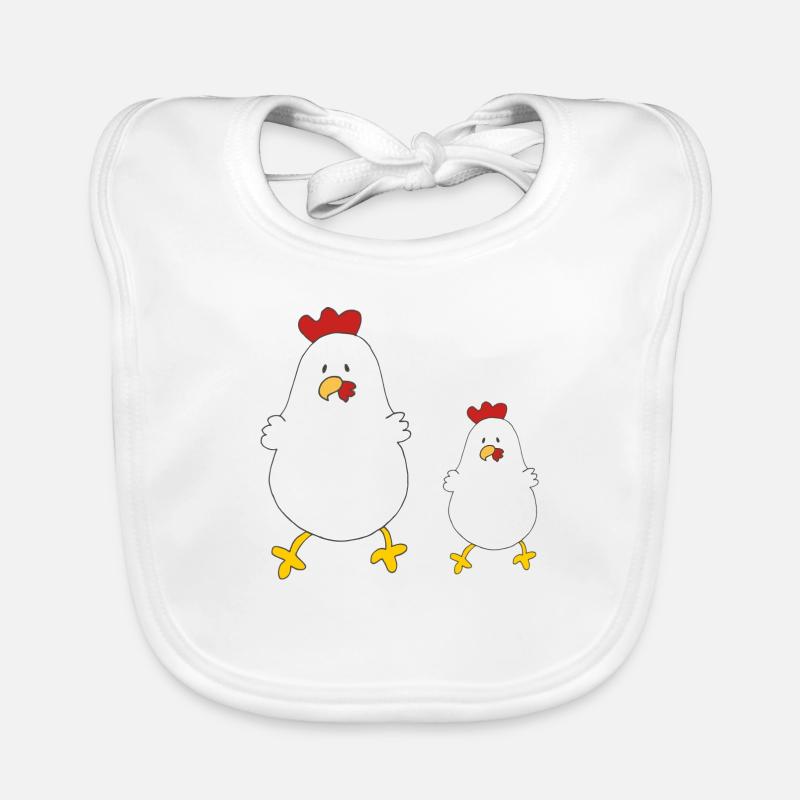 Poulet mère-enfant Bavoir bio Bébé