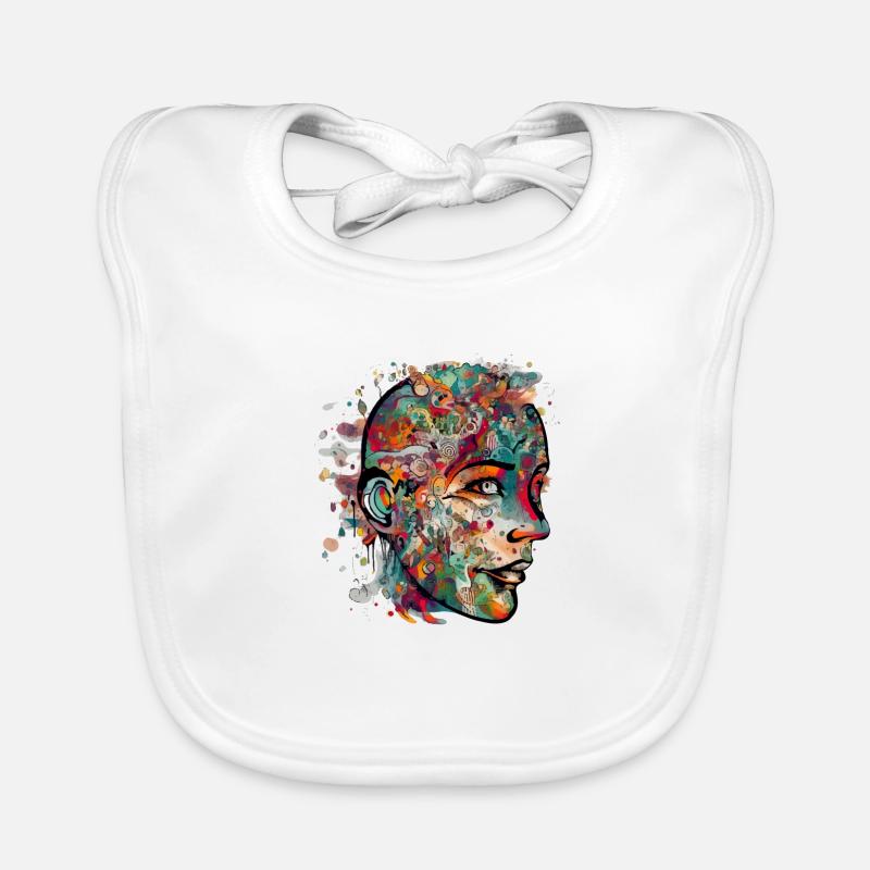 The flowery face Organic Baby Bibs