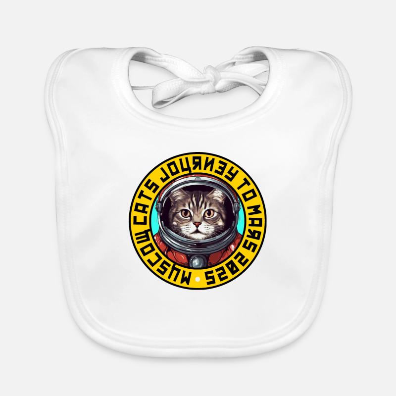 Astronaut Cat Logo 3 - Soviet Organic Baby Bibs
