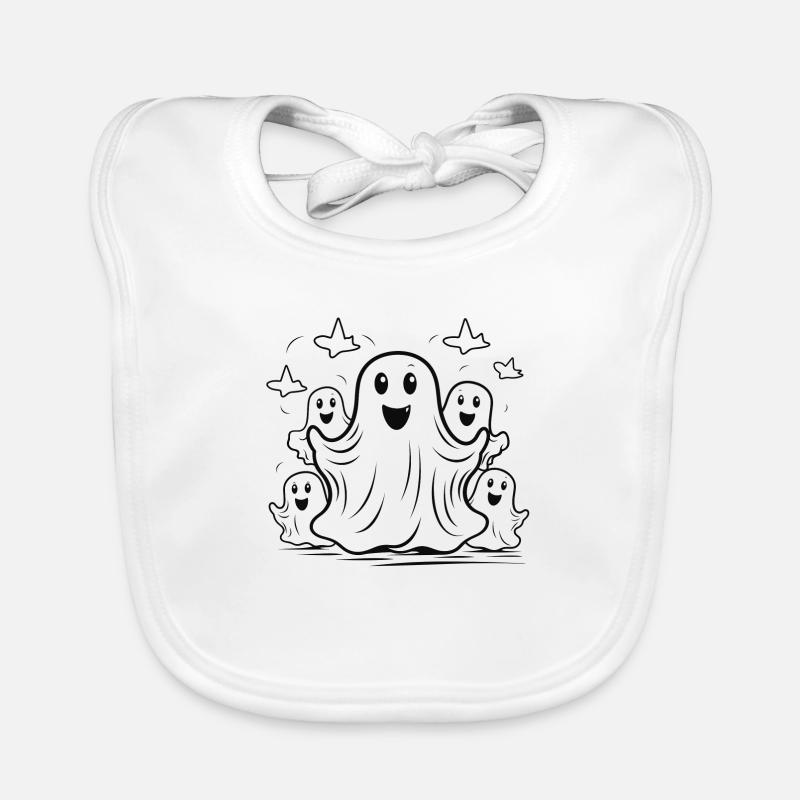 White Ghost Baby Bio-Lätzchen