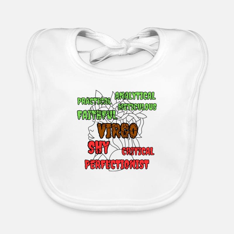 Virgo - Organic Baby Bibs - white