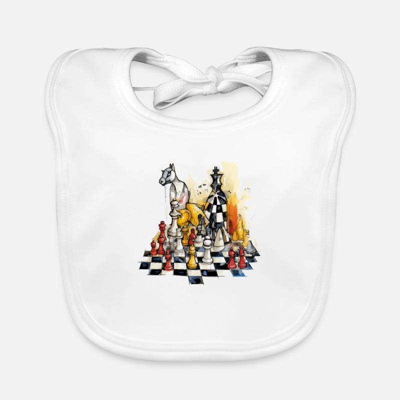 Chess composition n°2 Organic Baby Bibs