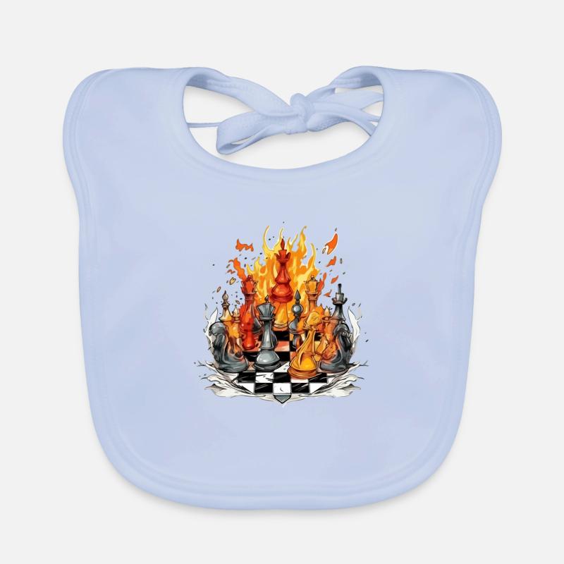 Exchequer on fire Organic Baby Bibs