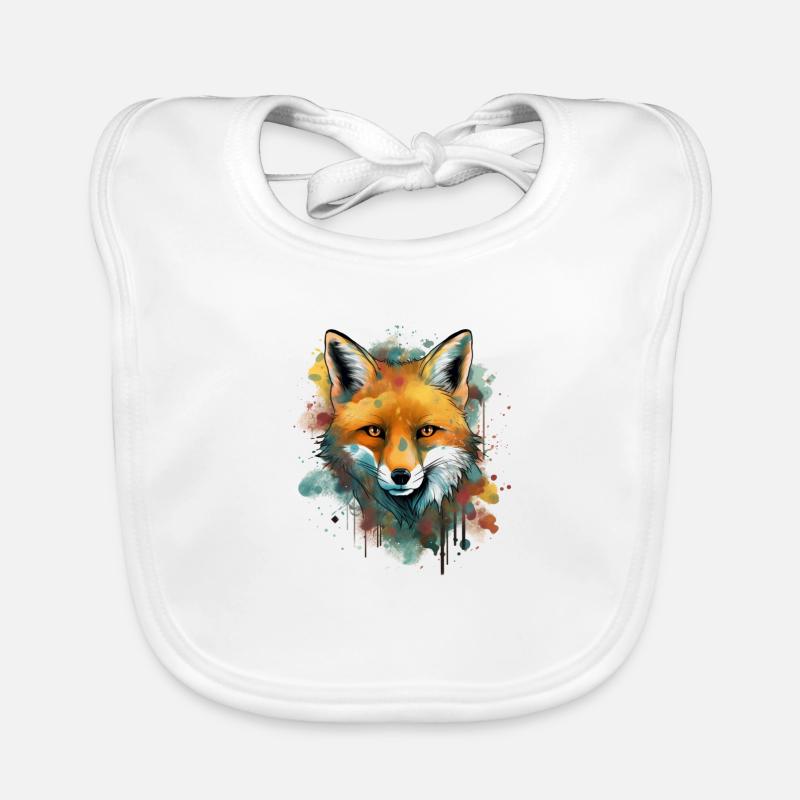 Fuchs gezeichnet Baby Bio-Lätzchen