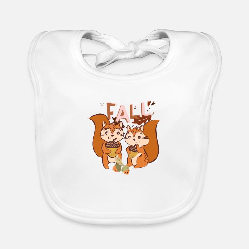 Herbst Eichhörnchen Baby Bio-Lätzchen