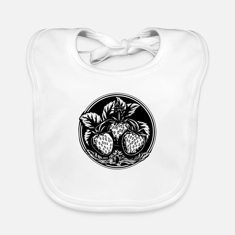 Strawberry Fruit Fruit Organic Baby Bibs