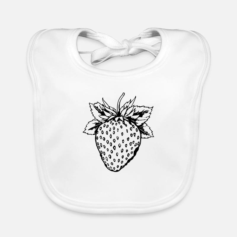 Strawberry Fruit Fruit Organic Baby Bibs
