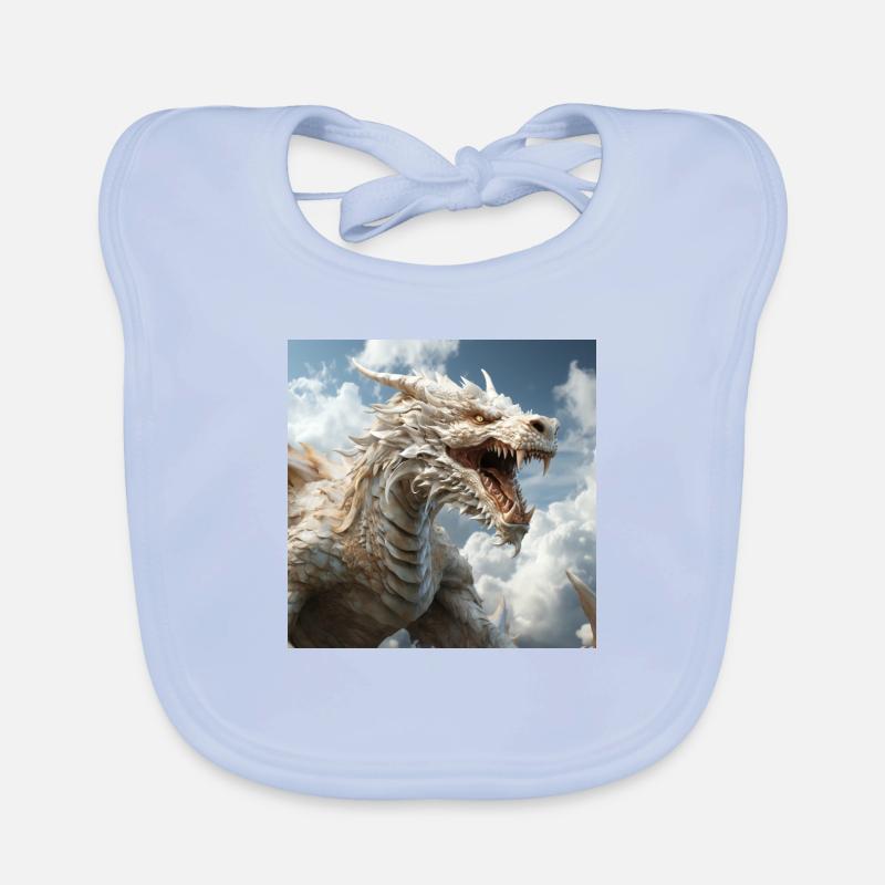 Weißer Drache Baby Bio-Lätzchen