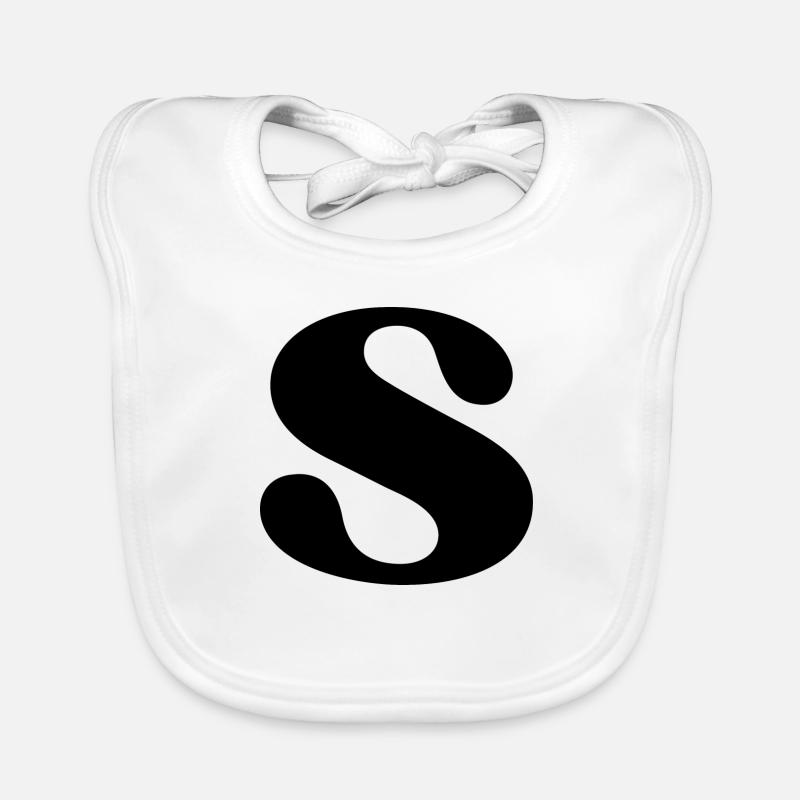 Letter s Organic Baby Bibs