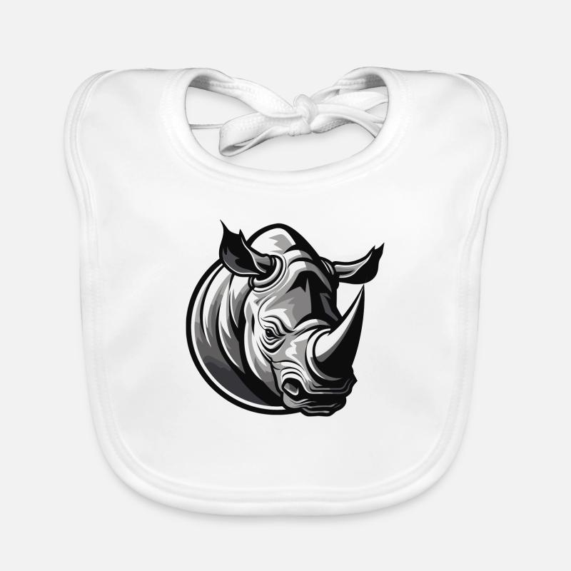 Rhinocéros Bavoir bio Bébé