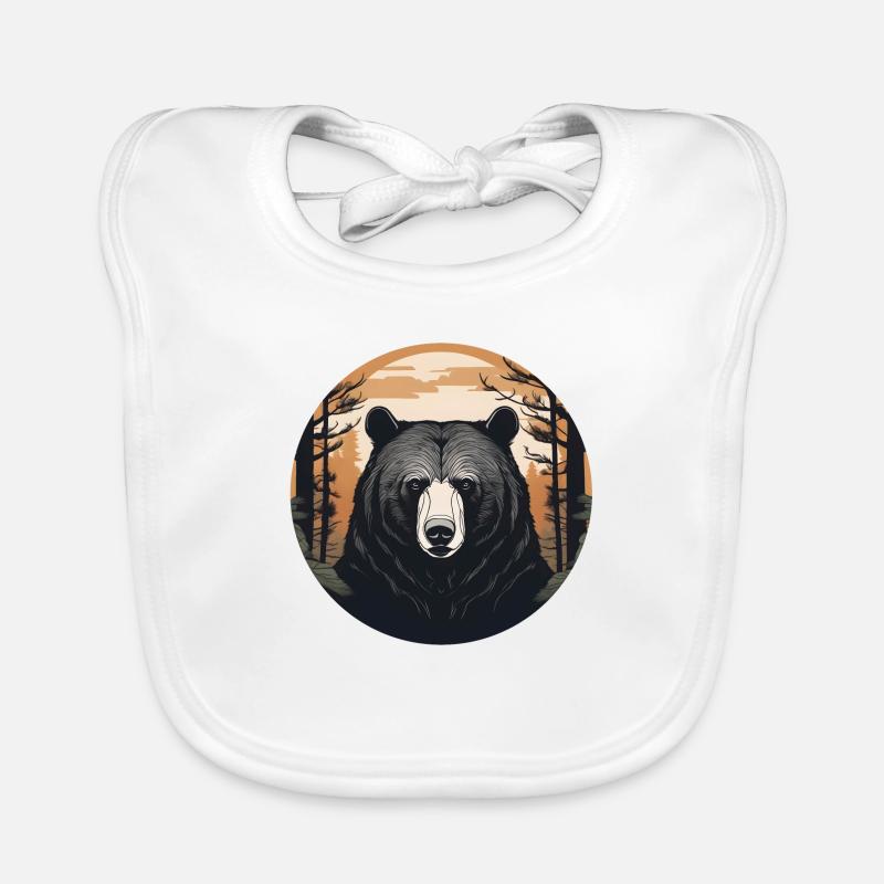 Bear Emblem Organic Baby Bibs