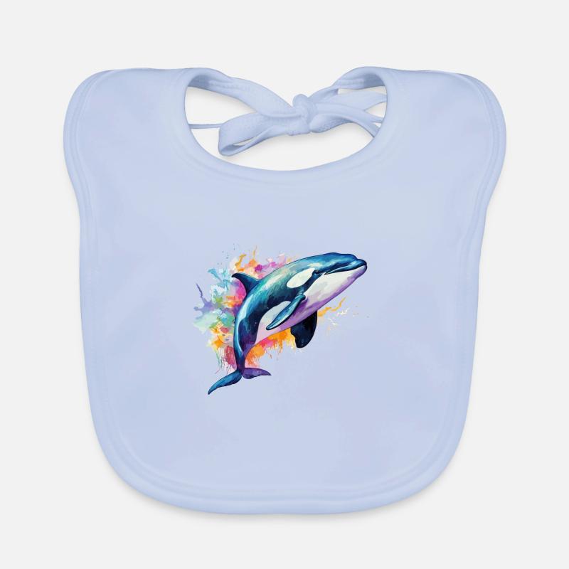 orque colorée Bavoir bio Bébé