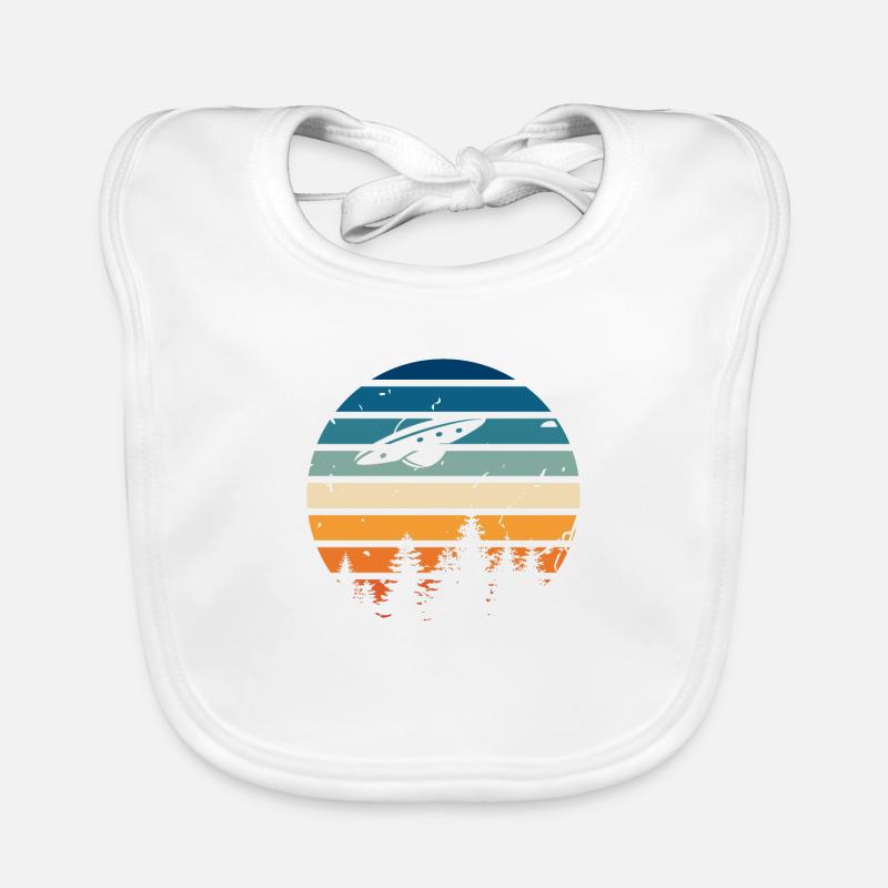 Ufo Retr - Bavoir bio Bébé - blanc