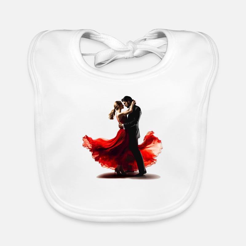 Le Paso Doble est une danse passionnée - Bavoir bio Bébé - blanc