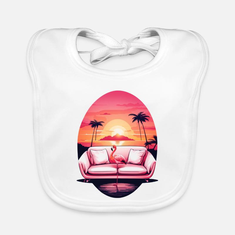 Flamingo Sofa Baby Bio-Lätzchen