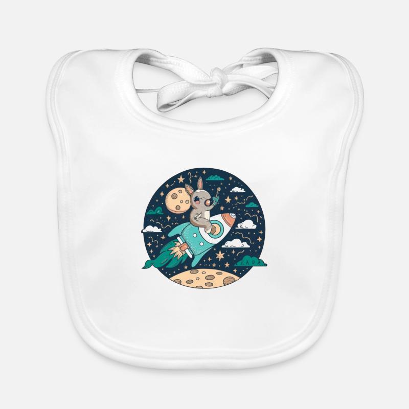 Moonbound Bunny Rocket Bavoir bio Bébé