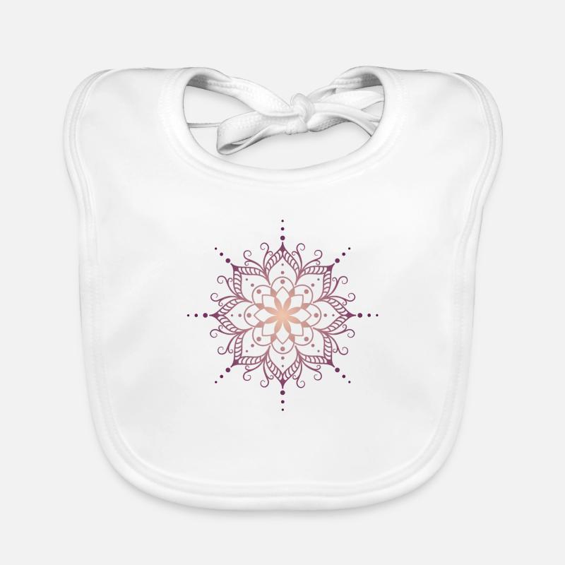 Mandala in rosa Baby Bio-Lätzchen