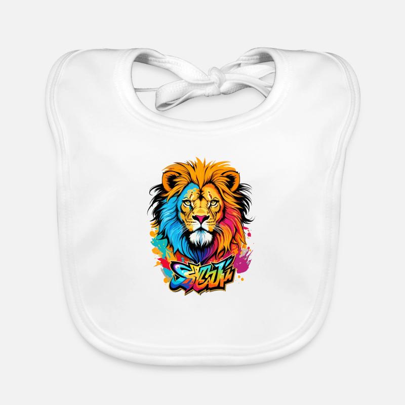 Graffiti löwe Baby Bio-Lätzchen