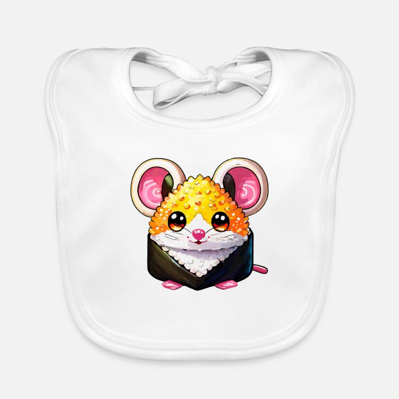 Souris à sushi Bavoir bio Bébé
