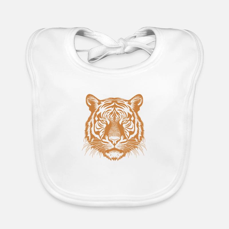 orangefarbener Tiger Baby Bio-Lätzchen