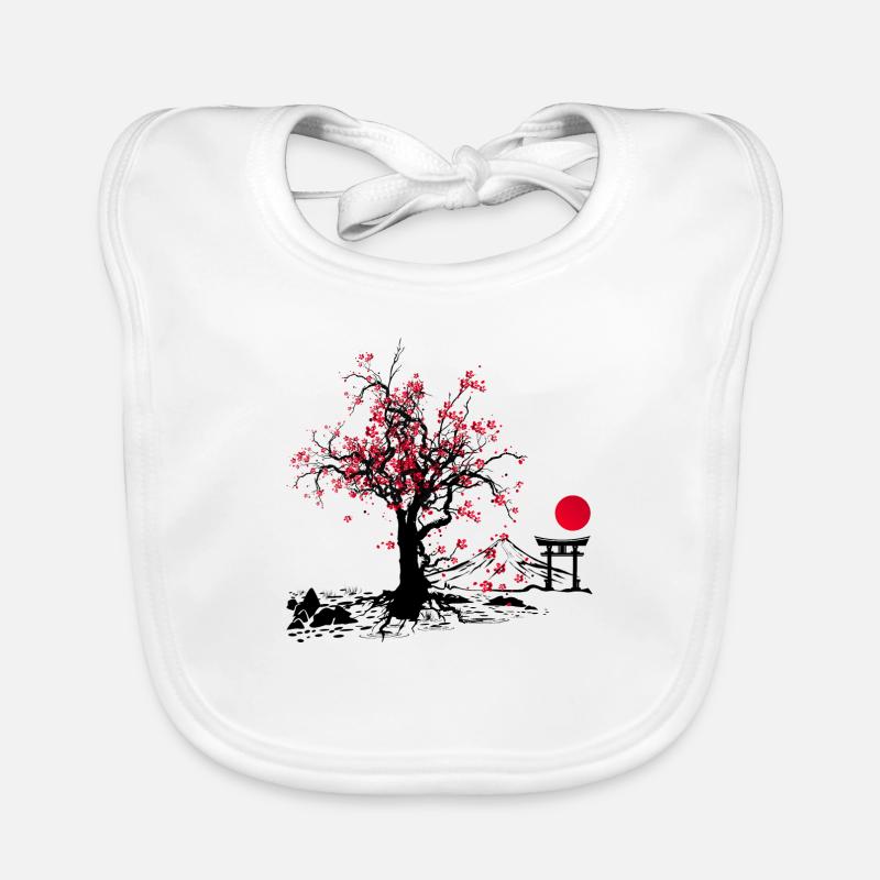 Fleur de Sakura | Fleur de cerisier | Oriental Art Bavoir bio Bébé