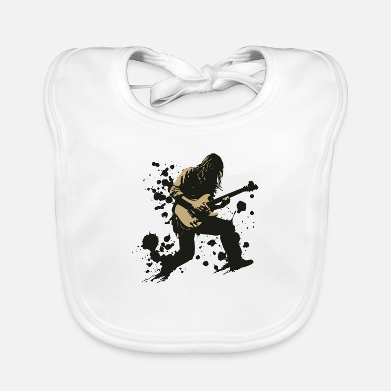 guitar player Baby Bio-Lätzchen