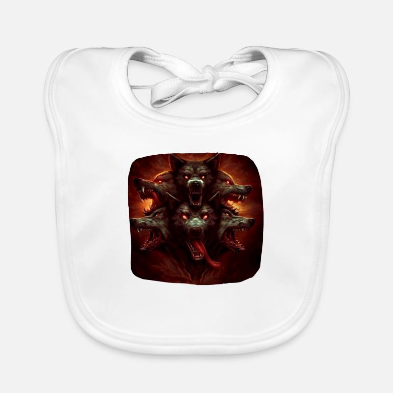 Devilish Beasts Ghostly Nightmare Black Magic Organic Baby Bibs