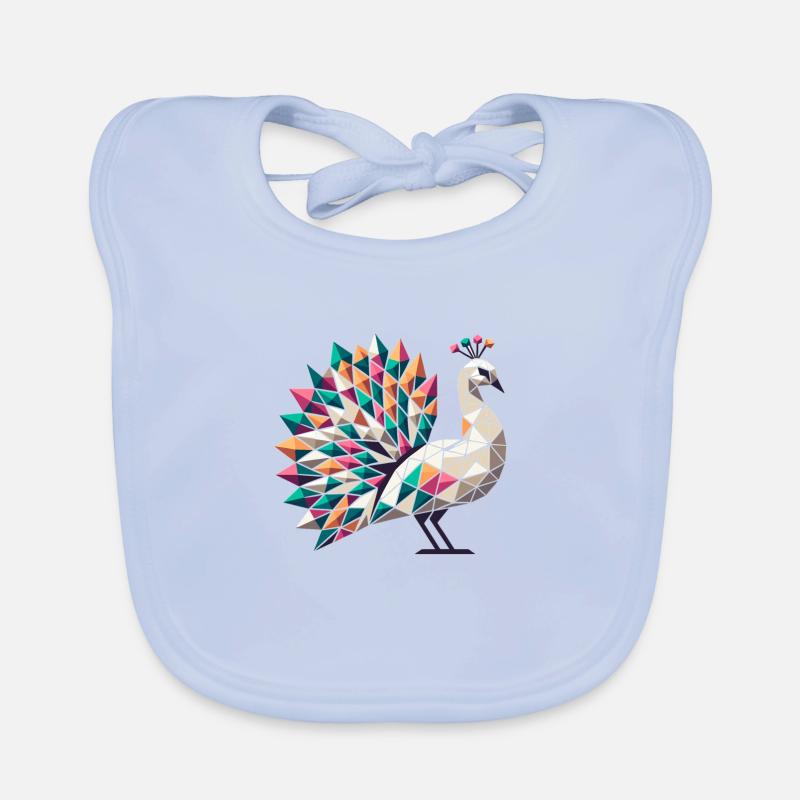 Pfau //peacock Baby Bio-Lätzchen