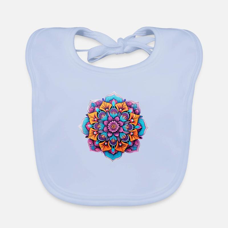 Fleur de mandala Bavoir bio Bébé