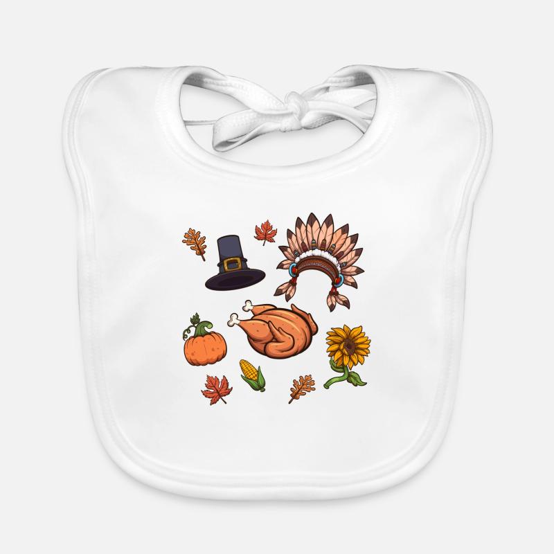 Thanksgiving-Elemente Baby Bio-Lätzchen