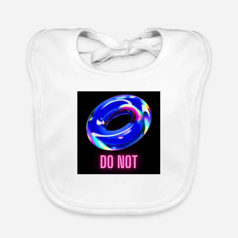 Do Not - leckerer blauer Donut Baby Bio-Lätzchen