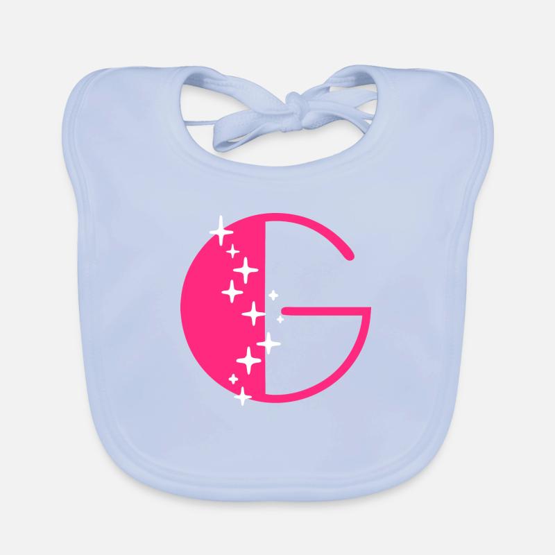 Buchstabe G Glitzer Baby Bio-Lätzchen