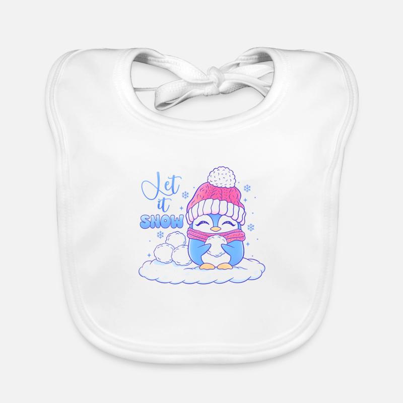 Let It Snow Organic Baby Bibs