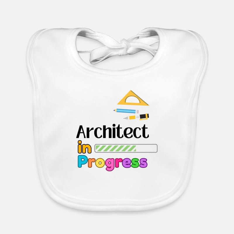 Architect In Progress Gift For Professions Organic Baby Bibs