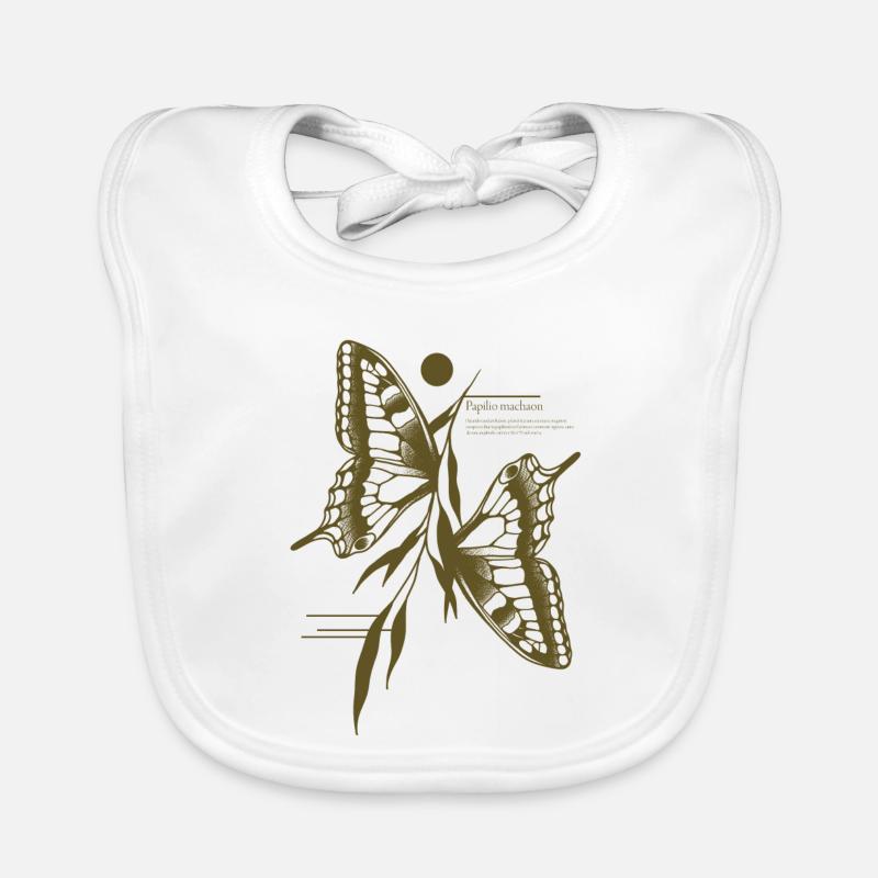 Dovetail Butterfly -Variant Organic Baby Bibs