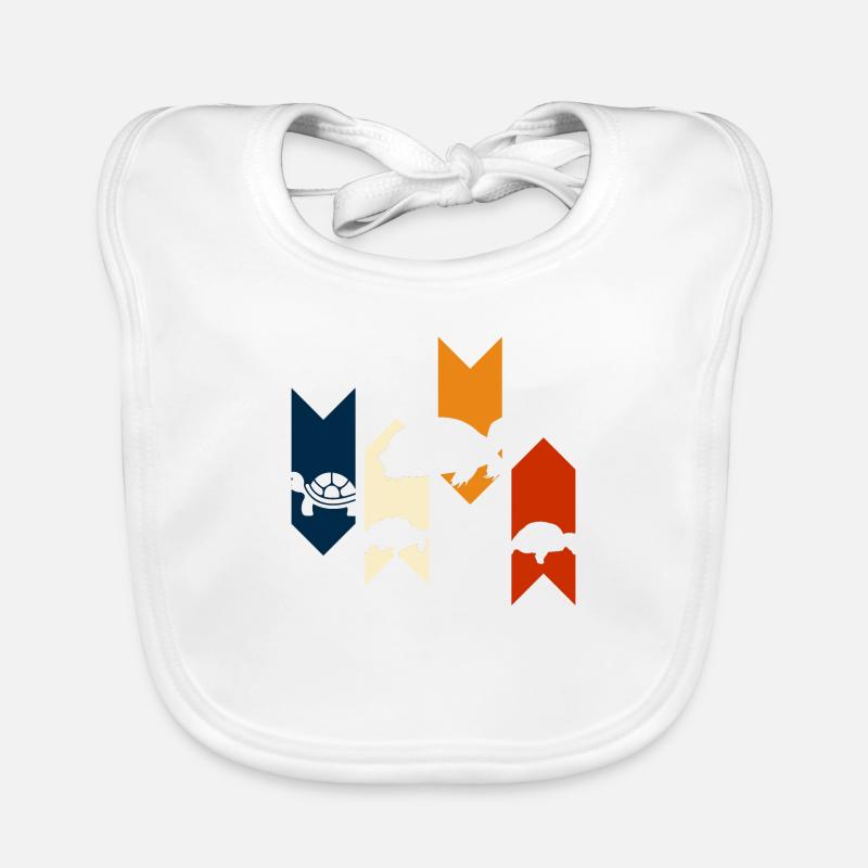 Vintage Retro Turtle Gift Idea Organic Baby Bibs