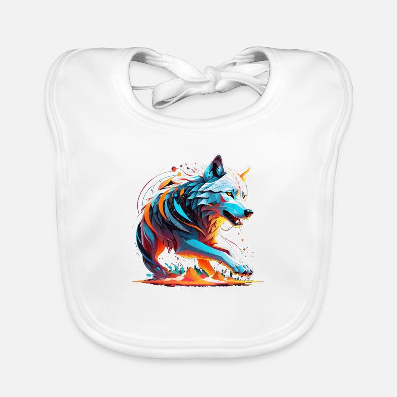 Wolf and Mountain - Protective Nature Organic Baby Bibs
