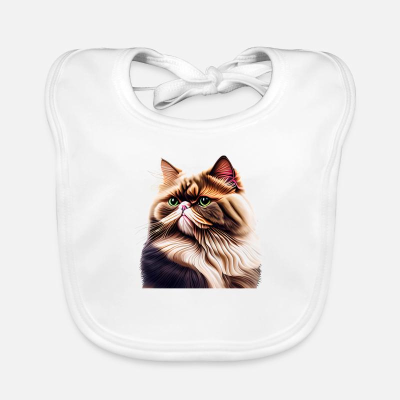 Chat persan, chat de la forêt, chat, chaton, matou Bavoir bio Bébé