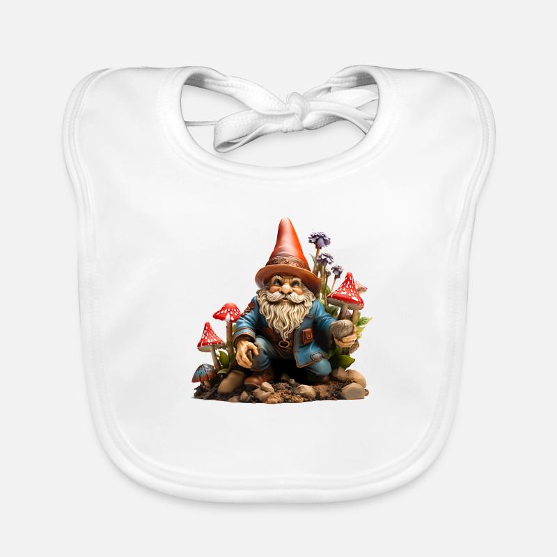 Garden gnomes aren't just decorative Organic Baby Bibs