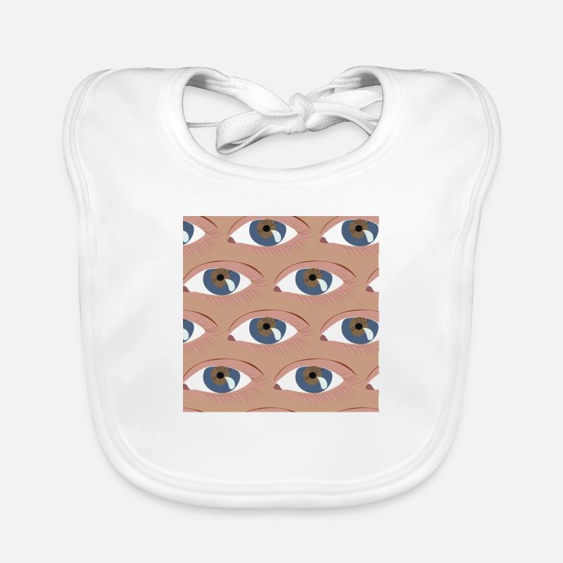 Eyes lined up Organic Baby Bibs