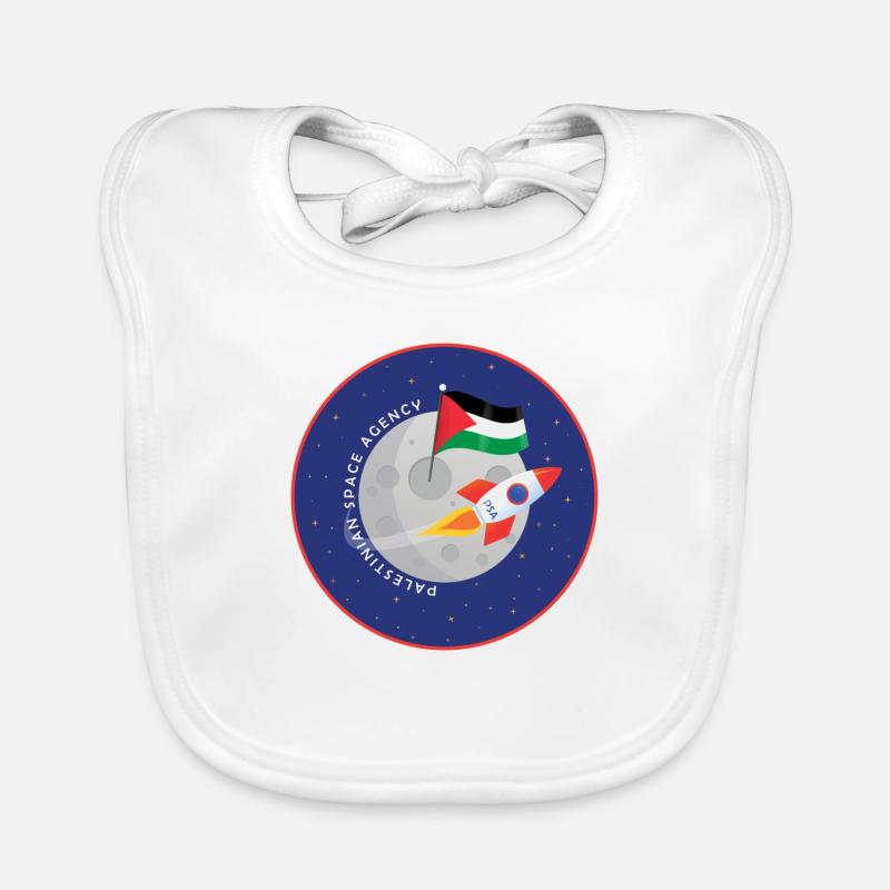Palestinian Space Agency - Baby Bio-Lätzchen - Weiß