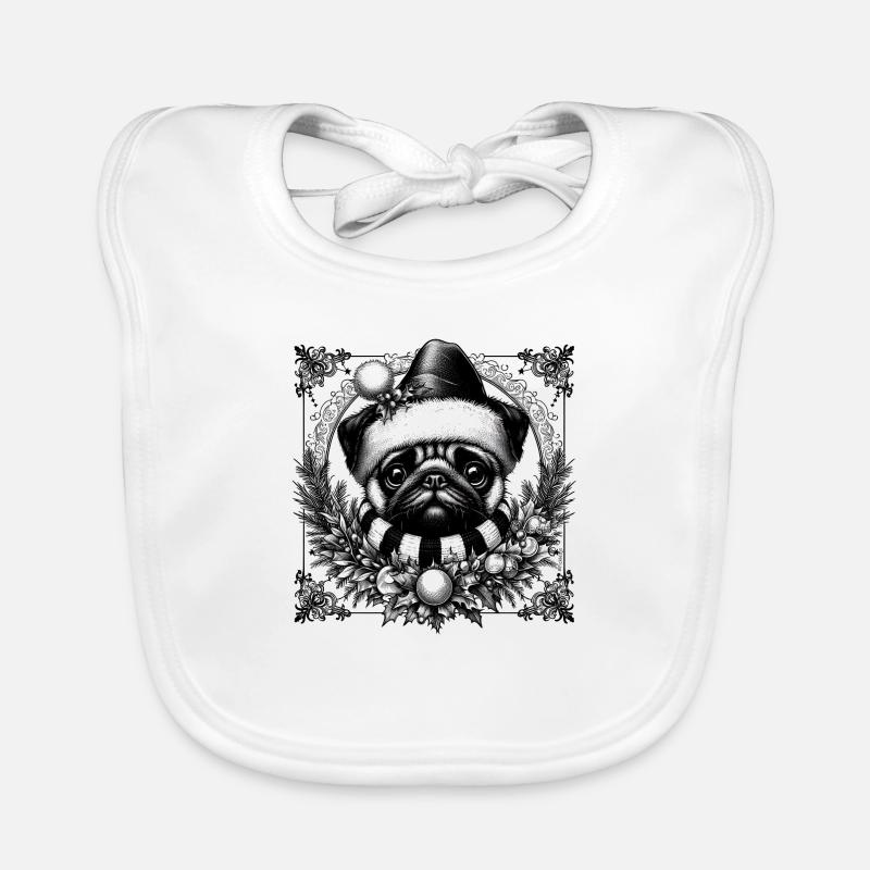 Gothic-Mops Baby Bio-Lätzchen