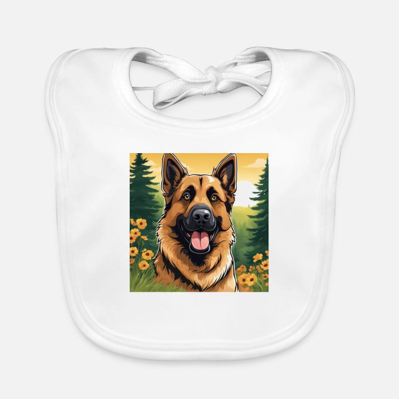 Schäferhund 2 Baby Bio-Lätzchen