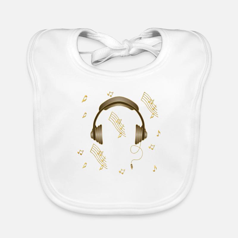 Earphone Organic Baby Bibs