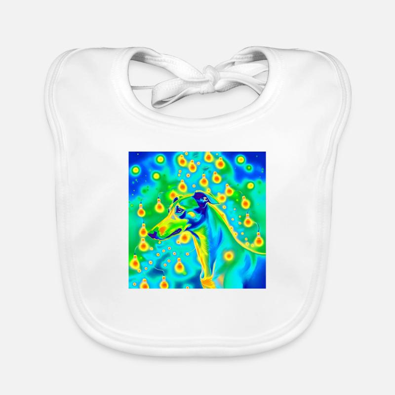 AI Thermal Image greyhound Organic Baby Bibs