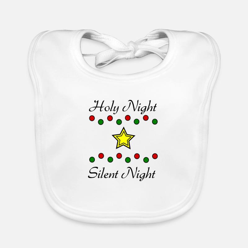 Holy night - Baby Bio-Lätzchen - Weiß