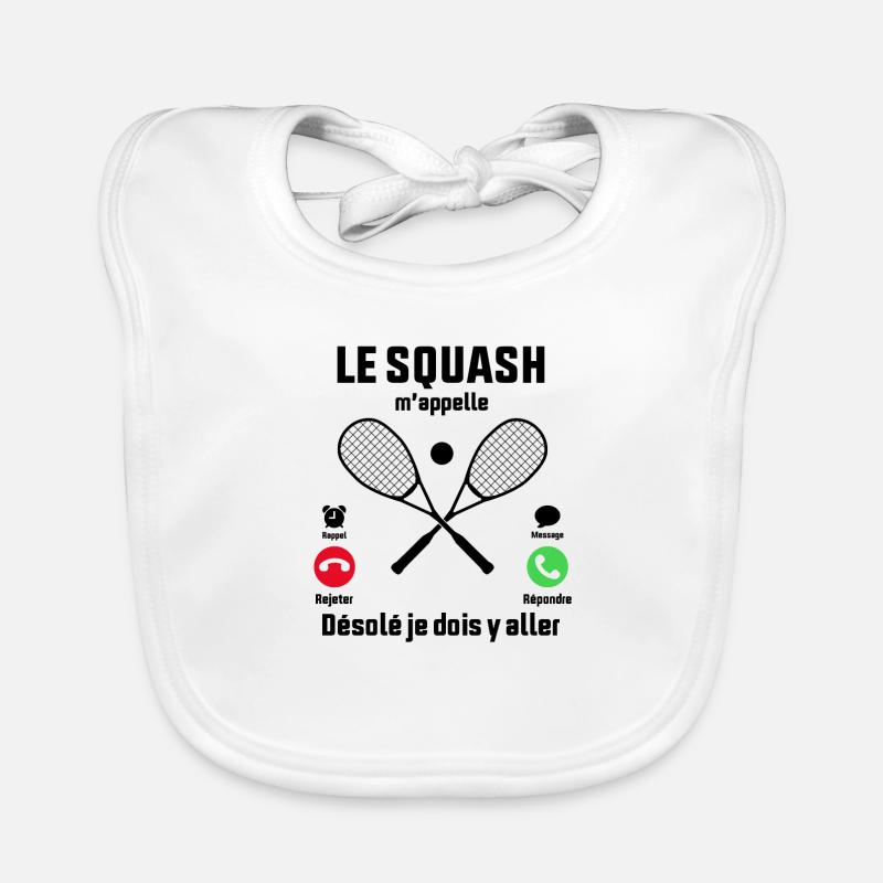 Le Squash m'appelle idée cadeau Squash Bavoir bio Bébé