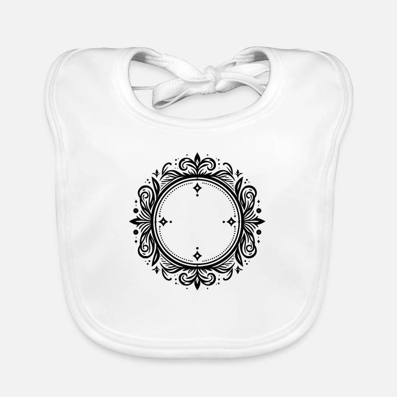 Ornament Rahmen Rund Baby Bio-Lätzchen