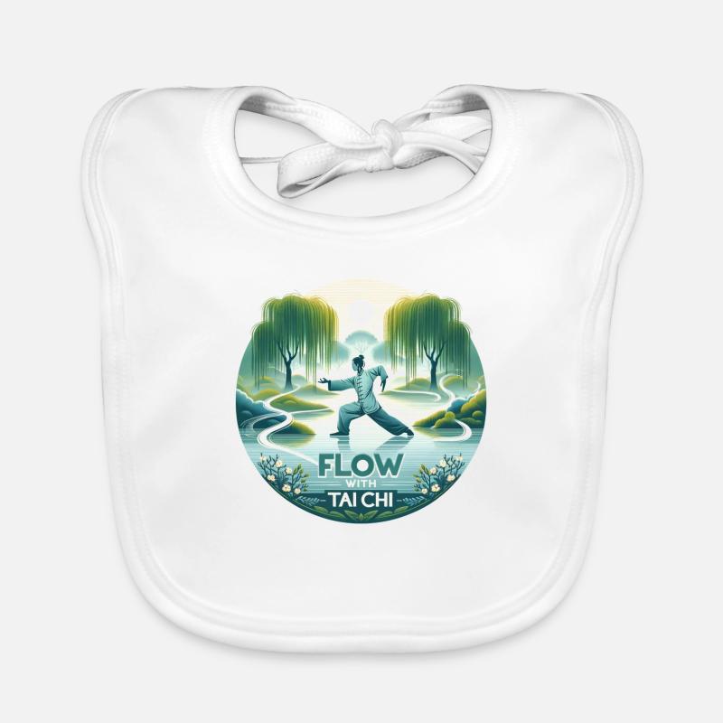 "Flow with Tai Chi" - Conception de Tai Chi tranqu Bavoir bio Bébé