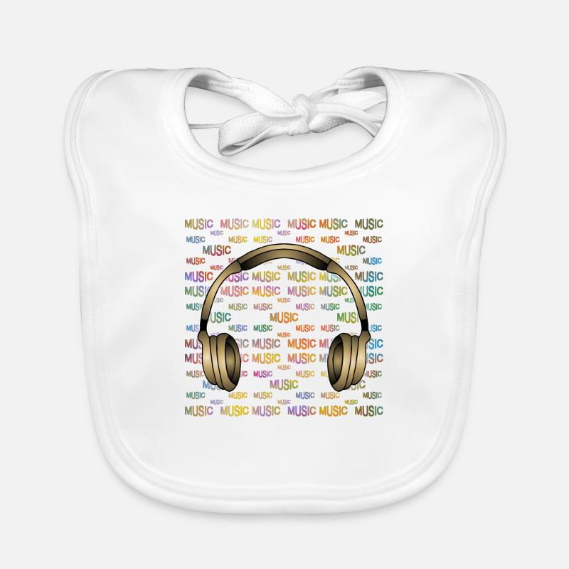 Earphone Organic Baby Bibs